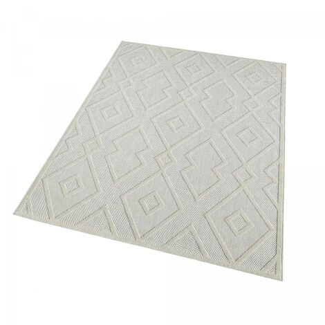 UNAMOURDETAPIS Tapis Kilim 80x150 Cm Rectangulaire TENO A Crème Entrée Adapté Au Chauffage Par Le Sol - Crème 3 UNAMOURDETAPIS Tapis Kilim 80x150 Cm Rectangulaire TENO A Crème Entrée Adapté Au Chauffage Par Le Sol - Crème – Image 3