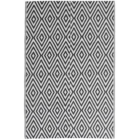 INLIFE Tapis D'extérieur Noir 140x200 Cm PP - Noir 2 INLIFE Tapis D'extérieur Noir 140x200 Cm PP - Noir – Image 2