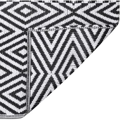 INLIFE Tapis D'extérieur Noir 140x200 Cm PP - Noir 4 INLIFE Tapis D'extérieur Noir 140x200 Cm PP - Noir – Image 4