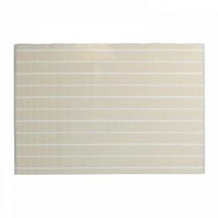 OVIALA Tapis D'extérieur En PVC Tissé 120 X 180 Cm - Jaune