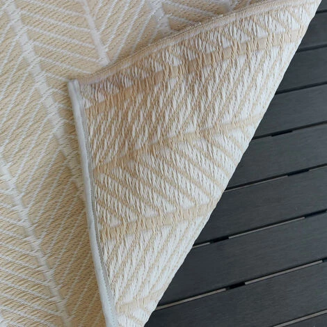 OVIALA Tapis D'extérieur En PVC Tissé 120 X 180 Cm - Jaune 3 OVIALA Tapis D'extérieur En PVC Tissé 120 X 180 Cm - Jaune – Image 3