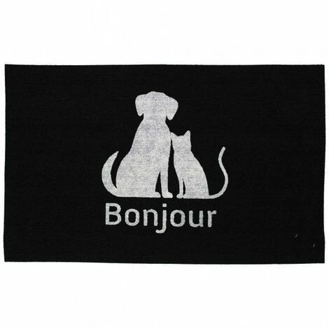 DOUCEUR D'INTRIEUR Tapis D'entrée Phosphorescent (70 Cm) Benji Noir 2 DOUCEUR D'INTRIEUR Tapis D'entrée Phosphorescent (70 Cm) Benji Noir – Image 2