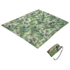 MONLY Couverture De Plage Pliante, Tapis De Camping Avec Poche Extérieure, Pique-nique, étanche à L'humidité, 100x145cm, Nouveauté