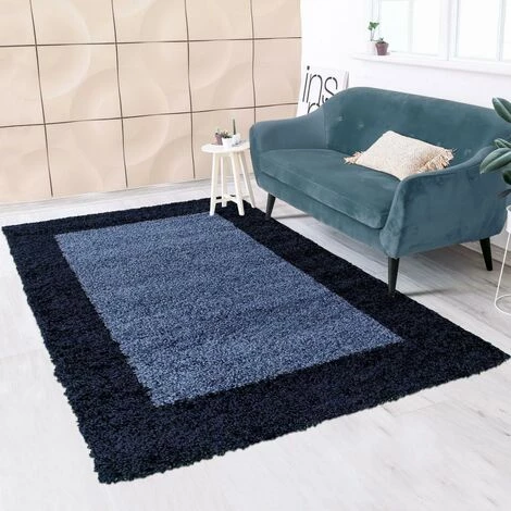 JADOREL Tapis Shaggy 80x150 Cm Rectangulaire SHAGGY FUZ Bleu Cuisine Adapté Au Chauffage Par Le Sol - Bleu 1 JADOREL Tapis Shaggy 80x150 Cm Rectangulaire SHAGGY FUZ Bleu Cuisine Adapté Au Chauffage Par Le Sol - Bleu