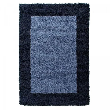 JADOREL Tapis Shaggy 80x150 Cm Rectangulaire SHAGGY FUZ Bleu Cuisine Adapté Au Chauffage Par Le Sol - Bleu 2 JADOREL Tapis Shaggy 80x150 Cm Rectangulaire SHAGGY FUZ Bleu Cuisine Adapté Au Chauffage Par Le Sol - Bleu – Image 2