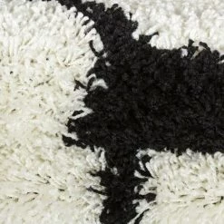 JADOREL 100x100 Rond Tapis Enfant 100x100 Cm Rond SHAGGY FOOT Noir Chambre Adapté Au Chauffage Par Le Sol - Noir -Tapis et paillasson Soldes 59277809 4
