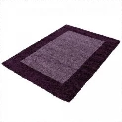 JADOREL Tapis Shaggy 60x110 Cm Rectangulaire SHAGGY FUZ Violet Entrée Adapté Au Chauffage Par Le Sol - Violet -Tapis et paillasson Soldes 59277911 4