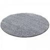 JADOREL 80x80 Rond Tapis Shaggy 80x80 Cm Rond SHAGGY LI Argent Cuisine Adapté Au Chauffage Par Le Sol - Argent