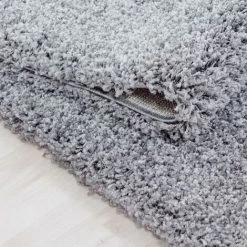 JADOREL 80x80 Rond Tapis Shaggy 80x80 Cm Rond SHAGGY LI Argent Cuisine Adapté Au Chauffage Par Le Sol - Argent -Tapis et paillasson Soldes 59278199 4