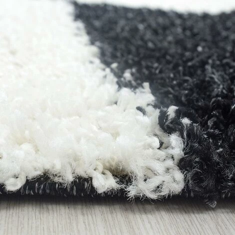JADOREL Tapis Shaggy 60x110 Cm Rectangulaire SHAGGY CA Noir Entrée Adapté Au Chauffage Par Le Sol - Noir 3 JADOREL Tapis Shaggy 60x110 Cm Rectangulaire SHAGGY CA Noir Entrée Adapté Au Chauffage Par Le Sol - Noir – Image 3