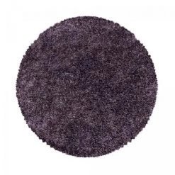JADOREL 80x80 Rond Tapis Shaggy 80x80 Cm Rond SHAGGY SY Violet Cuisine Adapté Au Chauffage Par Le Sol - Violet
