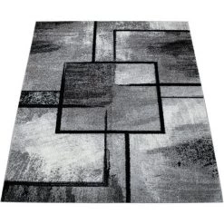Paco Home Tapis De Salon Tapis Vintage Poils Ras Motif Géométrique Moderne Abstrait Gris 240x340 Cm -Tapis et paillasson Soldes 59300840 5