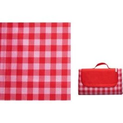 LYCXAMES Couverture Tapis De Pique-Nique, Imperméable Résistant à L'humidité Grand Format Pliable Pour Camping Voyage Plage Jardin Nappe (Pliable En Sac) -Rouge,150*200cm