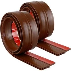 ZOLGINAH Lot De 2 Porte Bas Joint Strip - Autocollant Sous Porte Coupe-bise Bise, Anti-Bruit, Anti-Bug (Marron)