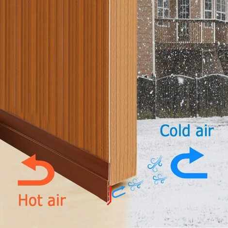 ZOLGINAH Lot De 2 Porte Bas Joint Strip - Autocollant Sous Porte Coupe-bise Bise, Anti-Bruit, Anti-Bug (Marron) 2 ZOLGINAH Lot De 2 Porte Bas Joint Strip - Autocollant Sous Porte Coupe-bise Bise, Anti-Bruit, Anti-Bug (Marron) – Image 2