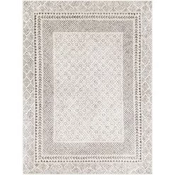 SURYA - Tapis De Salon Et Chambre - Géométrique Scandinave - AMBRE - 120x170cm - Gris Et Beige