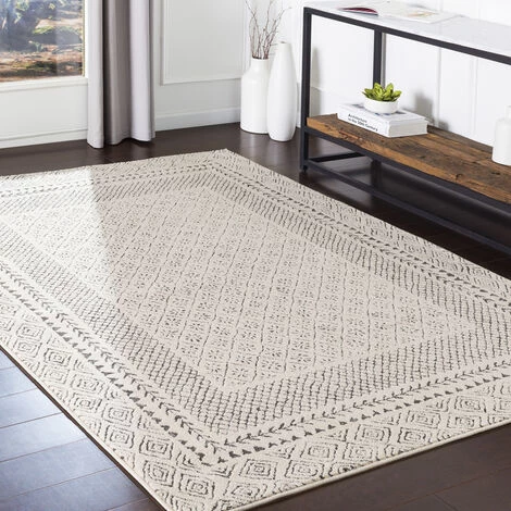 SURYA - Tapis De Salon Et Chambre - Géométrique Scandinave - AMBRE - 120x170cm - Gris Et Beige 2 SURYA - Tapis De Salon Et Chambre - Géométrique Scandinave - AMBRE - 120x170cm - Gris Et Beige – Image 2