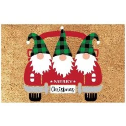 Ensoleillé Tapis De Porte De Noël Dessin Animé Gnome Tapis De Sol Couloir Cuisine Tapis De Pied Doux
