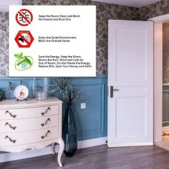 STARLIGHT Porte Bas Joint Strip Bas De Porte Adhési, SL.GT 100 X 5cm Souple Silicone Isolant Phonique Thermique Bande D'étanchéité Anti Bruit Poussière Stop à L'air Froid Anti Souris Insectes (Blanc) 8 STARLIGHT Porte Bas Joint Strip Bas De Porte Adhési, SL.GT 100 X 5cm Souple Silicone Isolant Phonique Thermique Bande D'étanchéité Anti Bruit Poussière Stop à L'air Froid Anti Souris Insectes (Blanc) -Tapis et paillasson Soldes 59687220 4