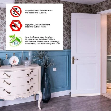 STARLIGHT Porte Bas Joint Strip Bas De Porte Adhési, SL.GT 100 X 5cm Souple Silicone Isolant Phonique Thermique Bande D'étanchéité Anti Bruit Poussière Stop à L'air Froid Anti Souris Insectes (Blanc) 4 STARLIGHT Porte Bas Joint Strip Bas De Porte Adhési, SL.GT 100 X 5cm Souple Silicone Isolant Phonique Thermique Bande D'étanchéité Anti Bruit Poussière Stop à L'air Froid Anti Souris Insectes (Blanc) – Image 4