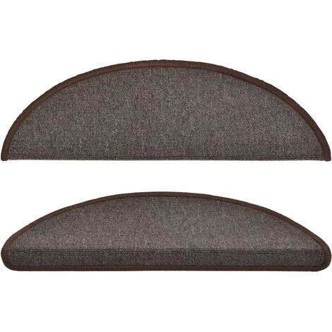 VidaXL Tapis D'escalier 5 Pcs 56x20 Cm Marron Café - Brun 4 VidaXL Tapis D'escalier 5 Pcs 56x20 Cm Marron Café - Brun – Image 4