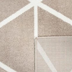 Paco Home Tapis De Salon Poils Ras Style Scandinave Losanges Moderne Beige Blanc 160x220 Cm -Tapis et paillasson Soldes 59764905 4