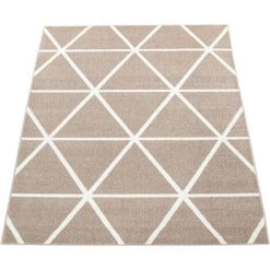 Paco Home Tapis De Salon Poils Ras Style Scandinave Losanges Moderne Beige Blanc 160x220 Cm -Tapis et paillasson Soldes 59764905 5