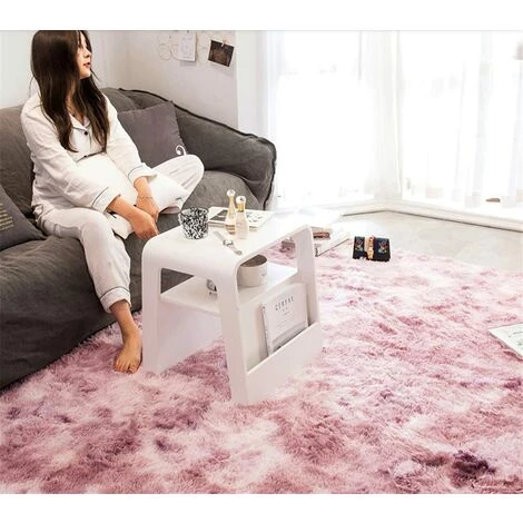 MINKUROW Tapis Moelleux Au Sol Fausse Fourrure Moelleux Tapis Gradient Décoratif Tapis De Sol Pour Chambre Salon Salle À Manger (Rose-Mauve, 80×160cm) 4 MINKUROW Tapis Moelleux Au Sol Fausse Fourrure Moelleux Tapis Gradient Décoratif Tapis De Sol Pour Chambre Salon Salle À Manger (Rose-Mauve, 80×160cm) – Image 4