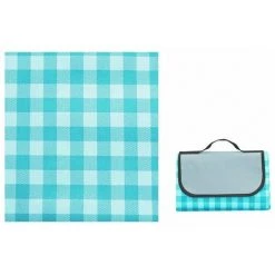 IRISFR Couverture Tapis De Pique-Nique, Imperméable Résistant à L'humidité Grand Format Pliable Pour Camping Voyage Plage Jardin Nappe (Pliable En Sac) -Bleu,150*100cm,Lilaris