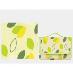 IRISFR Couverture Tapis De Pique-Nique, Imperméable Résistant à L'humidité Grand Format Pliable Pour Camping Voyage Plage Jardin Nappe (Pliable En Sac) -Feuilles Vertes,150*100cm,Lilaris