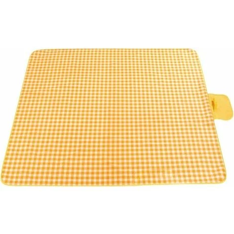 IRISFR Couverture Tapis De Pique-Nique, Imperméable Résistant à L'humidité Grand Format Pliable Pour Camping Voyage Plage Jardin Nappe (Pliable En Sac) -Jaune,150*200cm,Lilaris 2 IRISFR Couverture Tapis De Pique-Nique, Imperméable Résistant à L'humidité Grand Format Pliable Pour Camping Voyage Plage Jardin Nappe (Pliable En Sac) -Jaune,150*200cm,Lilaris – Image 2