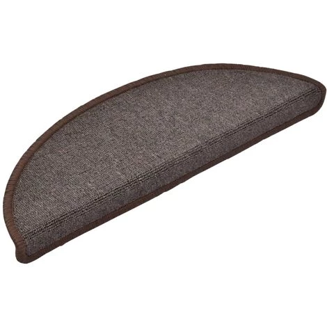 VidaXL Tapis D'escalier 5 Pcs 65x28 Cm Marron Café - Brun 3 VidaXL Tapis D'escalier 5 Pcs 65x28 Cm Marron Café - Brun – Image 3