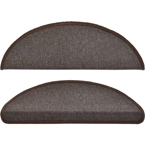 VidaXL Tapis D'escalier 5 Pcs 65x28 Cm Marron Café - Brun 4 VidaXL Tapis D'escalier 5 Pcs 65x28 Cm Marron Café - Brun – Image 4