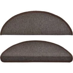 VidaXL Tapis D'escalier 10 Pcs 65x28 Cm Marron Café - Brun -Tapis et paillasson Soldes 59817859 4
