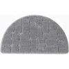 GALOZZOIT 1 X Paillasson, Tapis Doux, Demi-rond, En Forme De Croissant, Peluche, Antidérapant, Super Absorbant, Paillasson En Microfibre Pour La Maison, Salle De Bain, Chambre à Coucher-gris Foncé