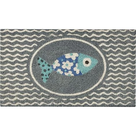 Baroni Home Paillasson D’Extérieur En Coco Avec Base En PVC Peint à La Main Sardine Avec Cadre 70X40X2 Cm. Facile à Nettoyer Et Ultra Résistant 1 Baroni Home Paillasson D’Extérieur En Coco Avec Base En PVC Peint à La Main Sardine Avec Cadre 70X40X2 Cm. Facile à Nettoyer Et Ultra Résistant