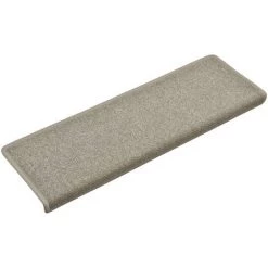 VidaXL Tapis D'escalier 10 Pcs 65x25 Cm Gris Clair - Gris -Tapis et paillasson Soldes 59906329 3
