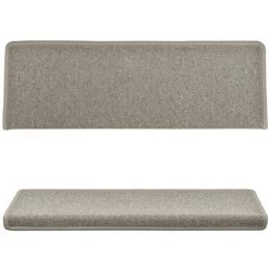 VidaXL Tapis D'escalier 10 Pcs 65x25 Cm Gris Clair - Gris -Tapis et paillasson Soldes 59906329 4