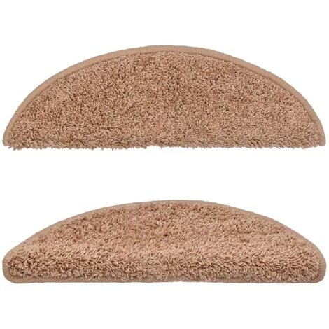 VidaXL Tapis D'escalier 5 Pcs 56x20 Cm Beige - Beige 4 VidaXL Tapis D'escalier 5 Pcs 56x20 Cm Beige - Beige – Image 4
