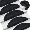 VidaXL Tapis D'escalier 5 Pcs 65x25 Cm Noir - Noir
