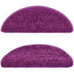 VidaXL Tapis D'escalier 5 Pcs 65x25 Cm Violet - Pourpre -Tapis et paillasson Soldes 59906396 4