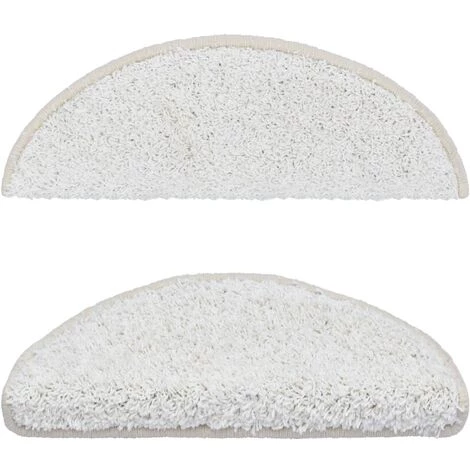 VidaXL Tapis D'escalier 5 Pcs 65x25 Cm Blanc - Blanc 4 VidaXL Tapis D'escalier 5 Pcs 65x25 Cm Blanc - Blanc – Image 4