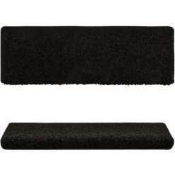 VidaXL Tapis D'escalier 5 Pcs 65x25 Cm Noir - Noir -Tapis et paillasson Soldes 59906412 4
