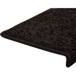 VidaXL Tapis D'escalier 5 Pcs 65x25 Cm Noir - Noir -Tapis et paillasson Soldes 59906412 5