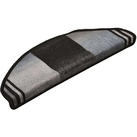 VidaXL Tapis D'escalier Autoadhésifs 5 Pcs 65x25 Cm Noir Et Gris - Noir 3 VidaXL Tapis D'escalier Autoadhésifs 5 Pcs 65x25 Cm Noir Et Gris - Noir – Image 3