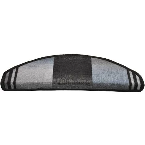 VidaXL Tapis D'escalier Autoadhésifs 5 Pcs 65x25 Cm Noir Et Gris - Noir 4 VidaXL Tapis D'escalier Autoadhésifs 5 Pcs 65x25 Cm Noir Et Gris - Noir – Image 4