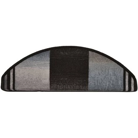 VidaXL Tapis D'escalier Autoadhésifs 5 Pcs 65x25 Cm Noir Et Gris - Noir 5 VidaXL Tapis D'escalier Autoadhésifs 5 Pcs 65x25 Cm Noir Et Gris - Noir – Image 5
