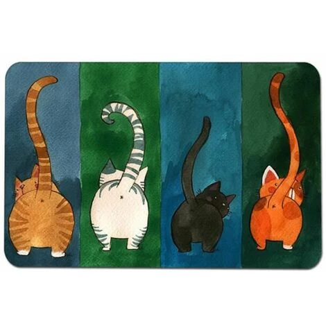 Tapis De Porte Avant Extérieur Modèle De Chat De Paillasson De Mince Pour La Maison PAILLASSON - DECROTTOIR,1 Pc, 40*60cm FUIENKO 1 Tapis De Porte Avant Extérieur Modèle De Chat De Paillasson De Mince Pour La Maison PAILLASSON - DECROTTOIR,1 Pc, 40*60cm FUIENKO