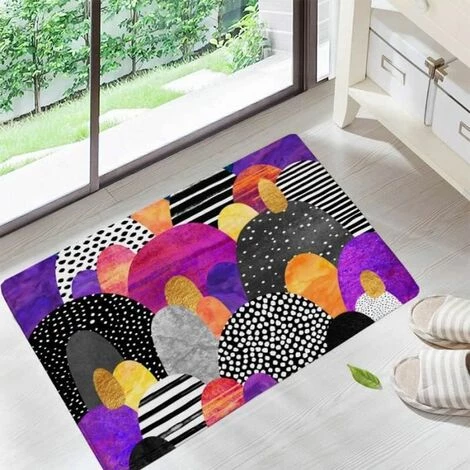 Tapis De Bain,Paillasson Antidérapant à Rayures Géométriques, Paillasson De Sol Pour Salon, Balcon, Chambre à - Type 13-400MMx600MM FUIENKO 1 Tapis De Bain,Paillasson Antidérapant à Rayures Géométriques, Paillasson De Sol Pour Salon, Balcon, Chambre à - Type 13-400MMx600MM FUIENKO
