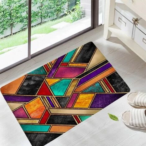 Tapis De Bain,Paillasson Antidérapant à Rayures Géométriques, Paillasson De Sol Pour Salon, Balcon, Chambre à - Type 13-400MMx600MM FUIENKO 2 Tapis De Bain,Paillasson Antidérapant à Rayures Géométriques, Paillasson De Sol Pour Salon, Balcon, Chambre à - Type 13-400MMx600MM FUIENKO – Image 2